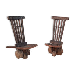 paire de chaises en bois