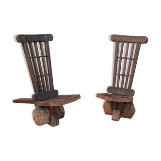 Pair of wooden chairs