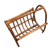 Rattan magazine rack 60s