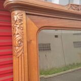 Art deco oak mirror