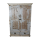 Indian wardrobe 2 doors in bleached wood