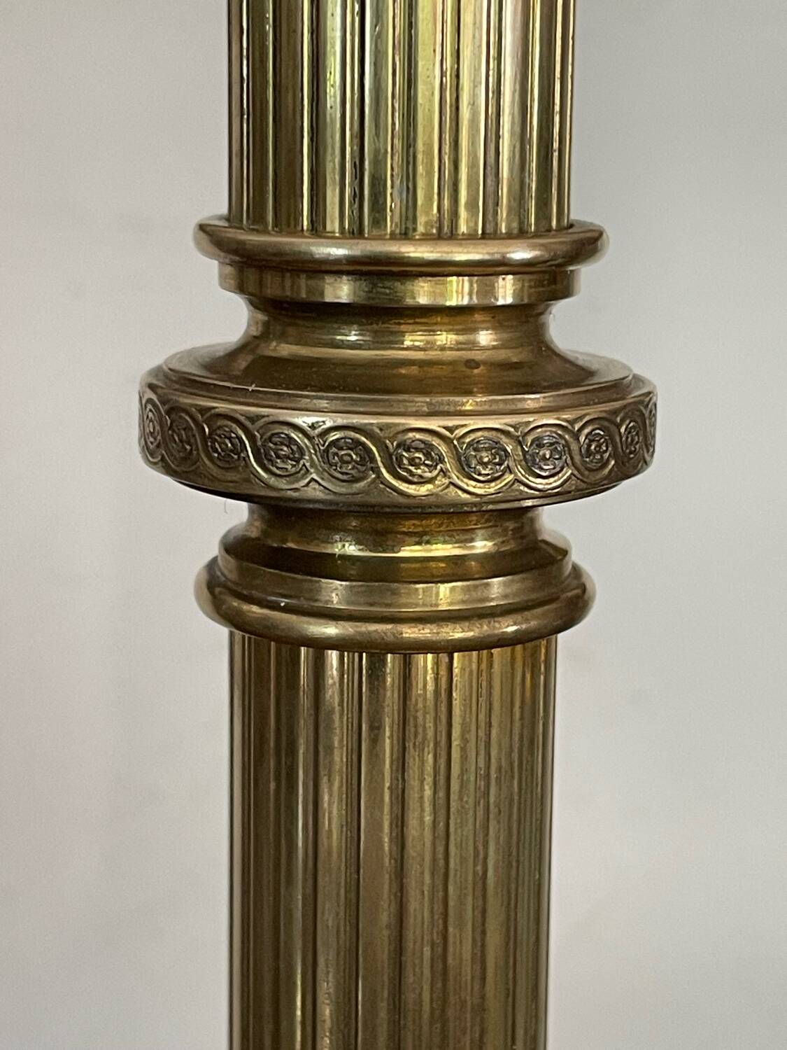 Brass column lamp 43cm circa 1900