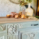 Carved flowered sideboard