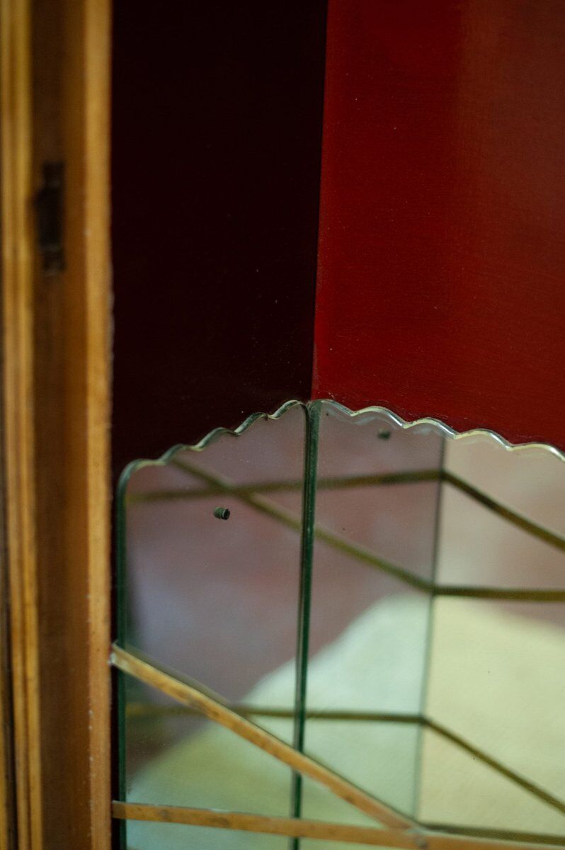 Bamboo wardrobe with illustrations, Italy, 1950