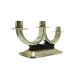 Three-armed candelabrum, Art Deco, silver-plated brass, Quist, Germany, 1950s.