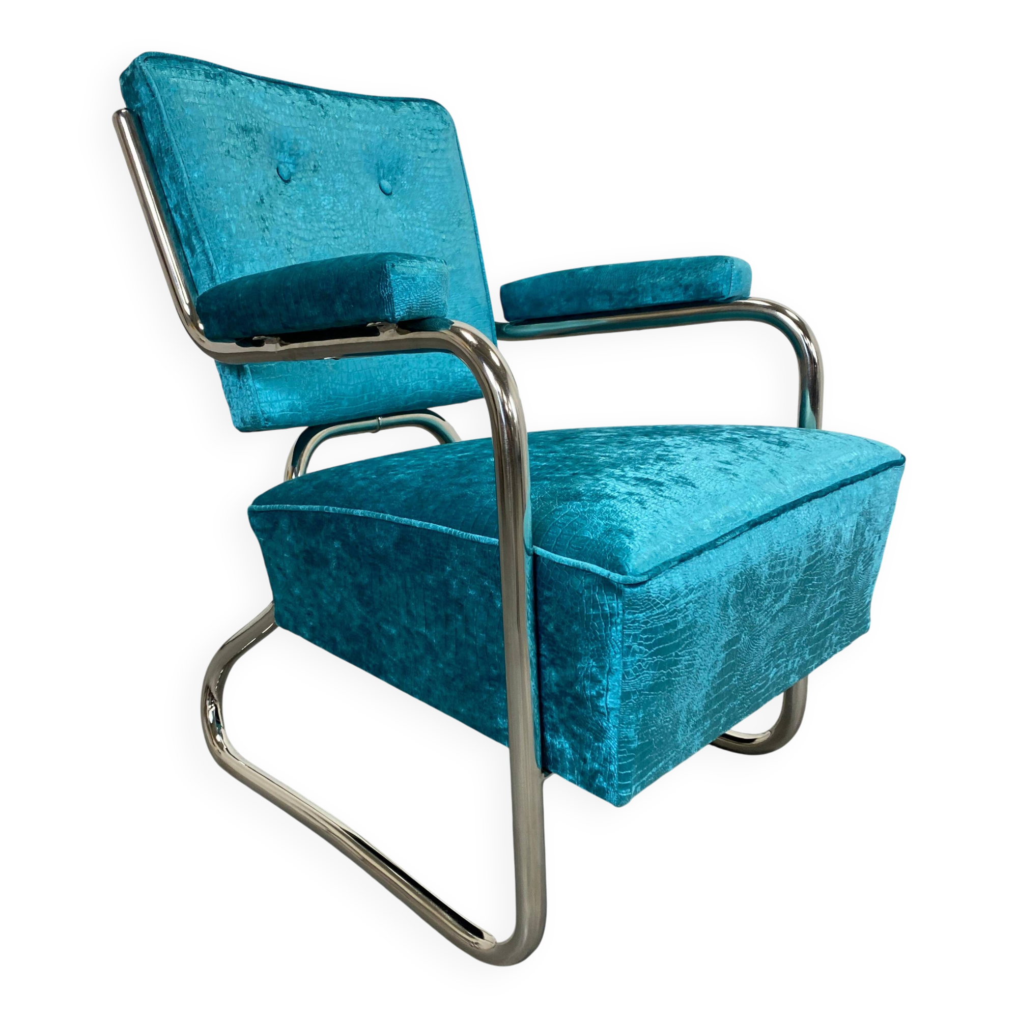 Extravagant Chrome Bauhaus Armchairs