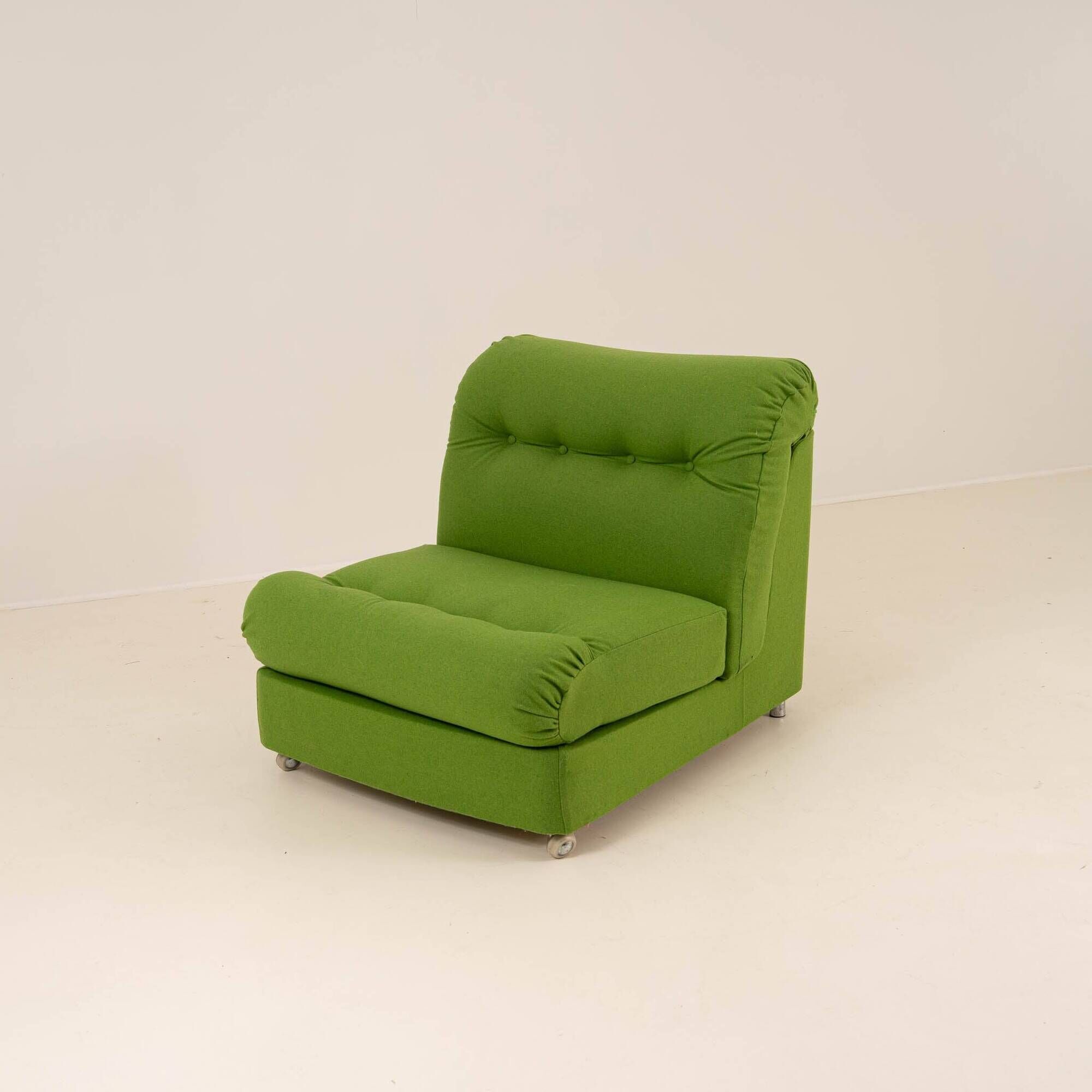Vintage Low Lounge Chair – Reupholstered