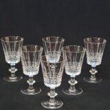 6 verres a porto en cristal cristallin taillé bayel