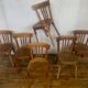 Series of 6 old chairs bistrot bar vintage restaurant BAUMANN