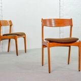 Erik Buch Danish Design Teak Dining Chairs for Oddense Maskinsnedkeri 1960s