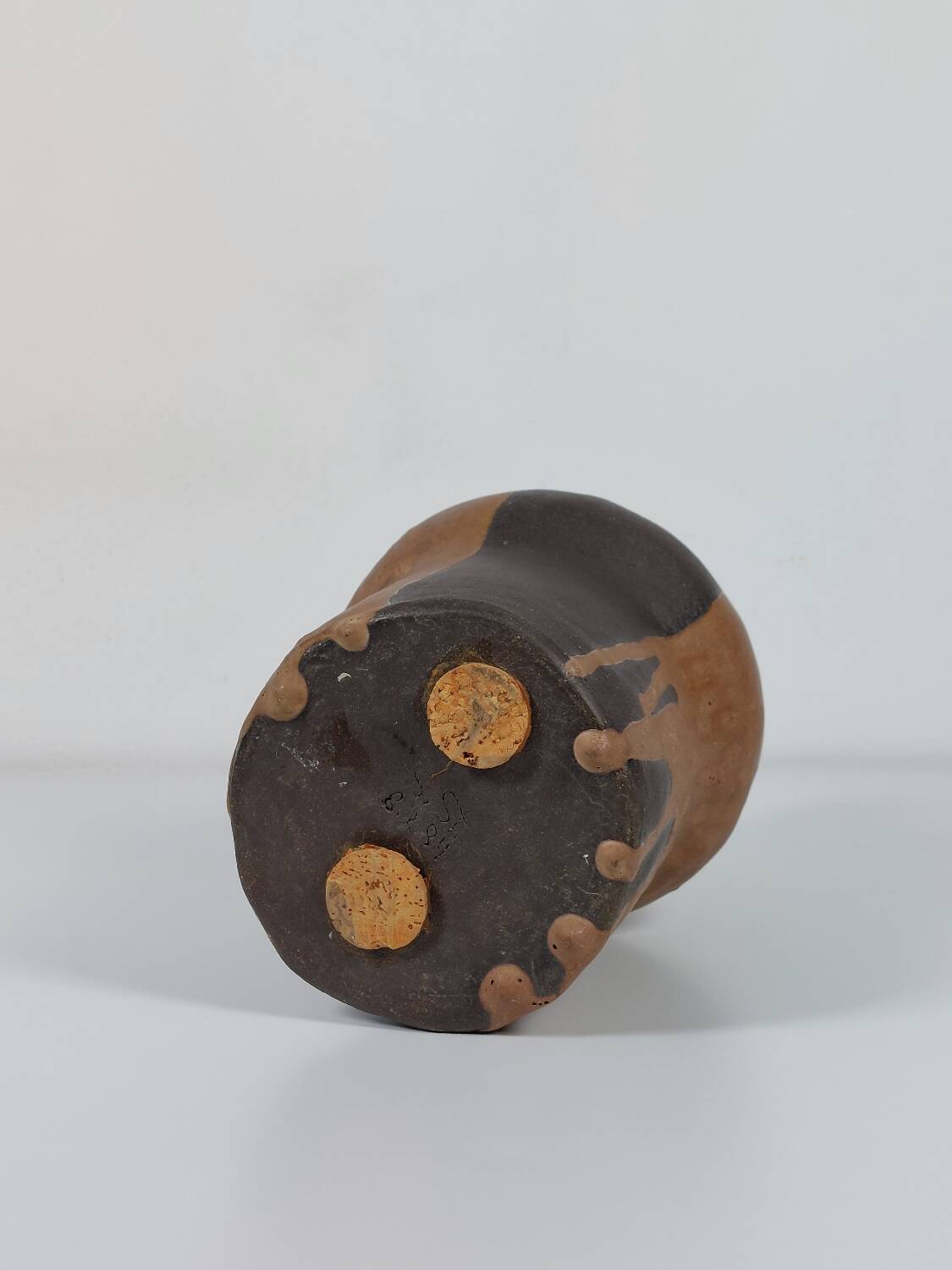 Organic ceramic vase, handmade, 1980