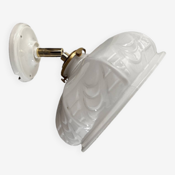 White opaline wall light