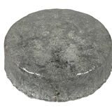 1960s 1970s Ceiling Light Flush Mount Ice Glass from Hillebrand Germany