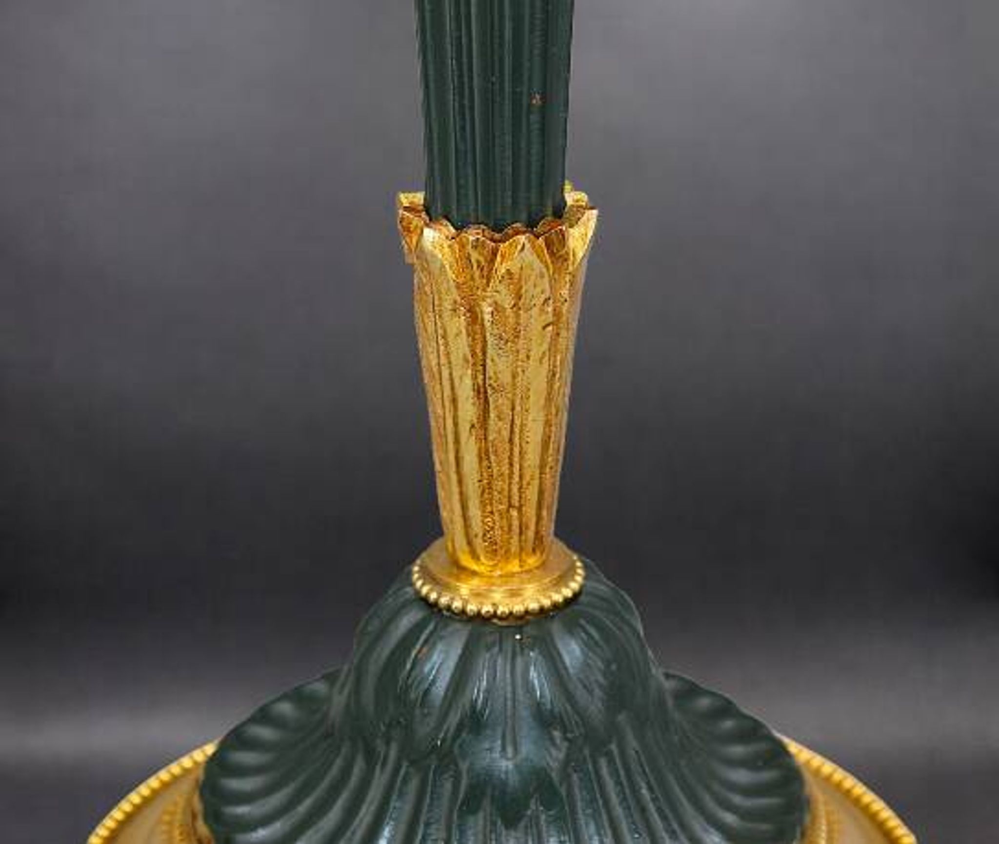 Flamboyant Pair of Candelabra/Chandeliers Solid Bronze Empire Style