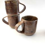 Set of 4 Puisaye stoneware coffee cups