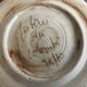Small vintage plate from the La Colombe pottery, Vallauris artistic effect stoneware