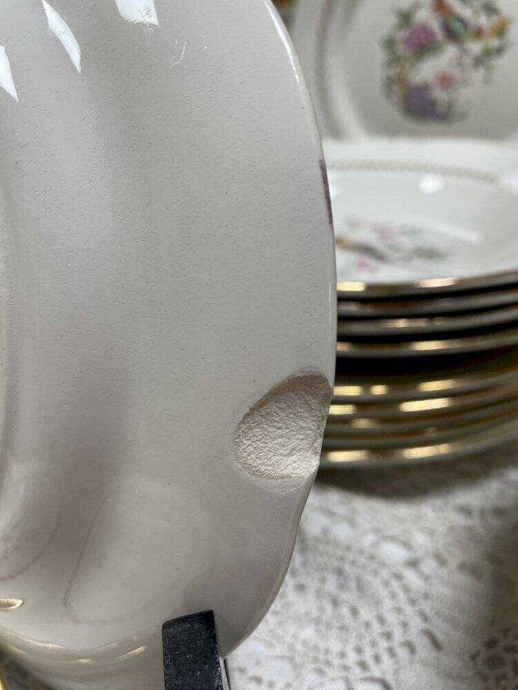 Set of 4 dessert plates Gien model Tokio diameter 18.5 cm