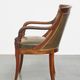 Leather and wooden Empire style side/desk chair from the early 20th century