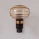 Pair of vintage wall lights, brass and amber glass, France, 1970.