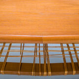 Mid-Century Coffee Table in Teak & Rattan