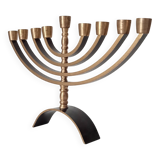 Art Deco Hebrew Candlestick Menorah with 9 Branches
