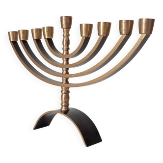 Chandelier Hébraïque art déco menorah a 9 branches