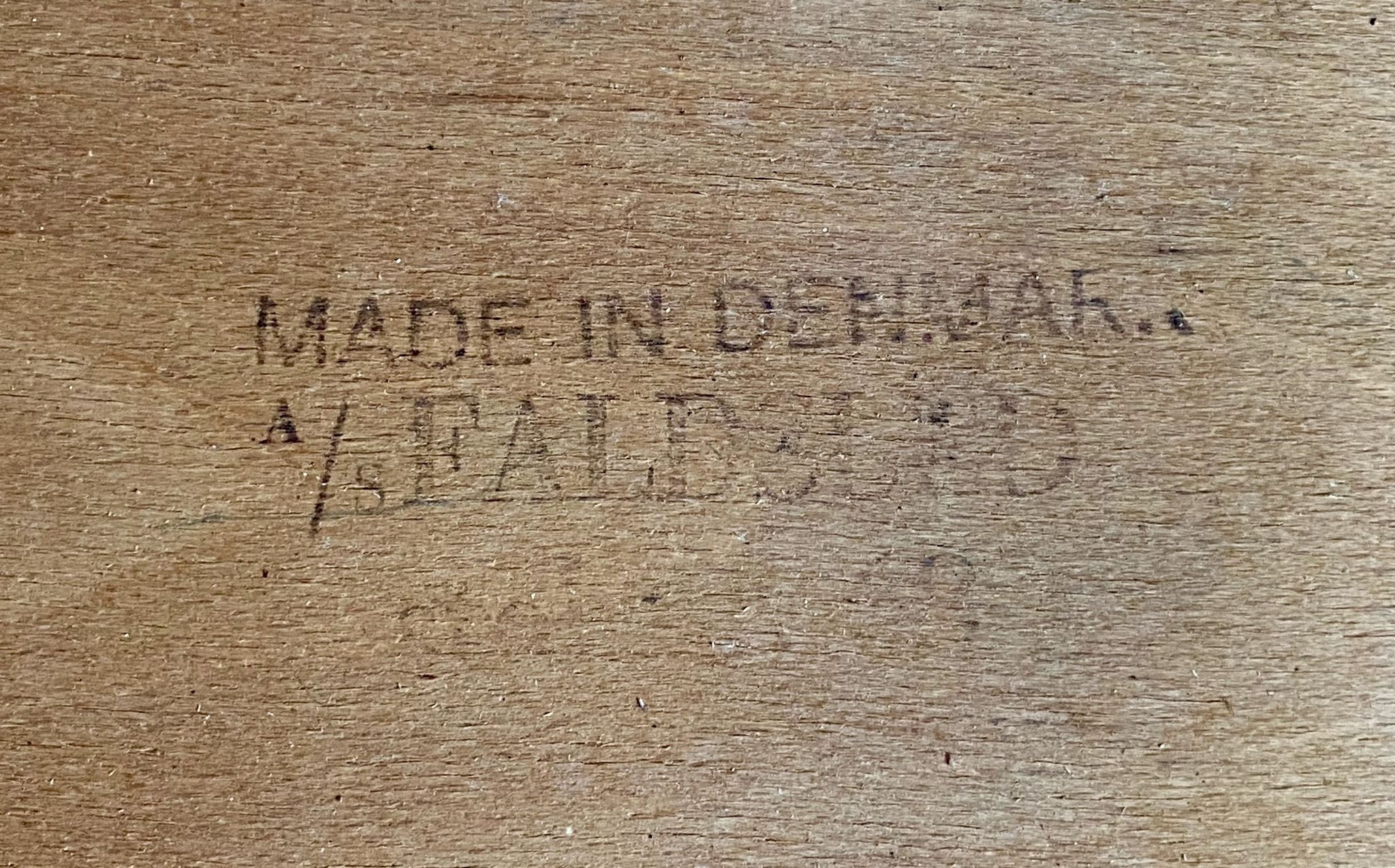 Pair of beech chairs with black skai trim Faldsled, Denmark 1970