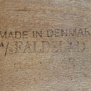 Pair of beech chairs with black skai trim Faldsled, Denmark 1970