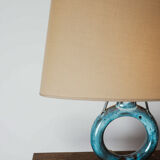 Porcelain lamp with its appearance in the shape of a round