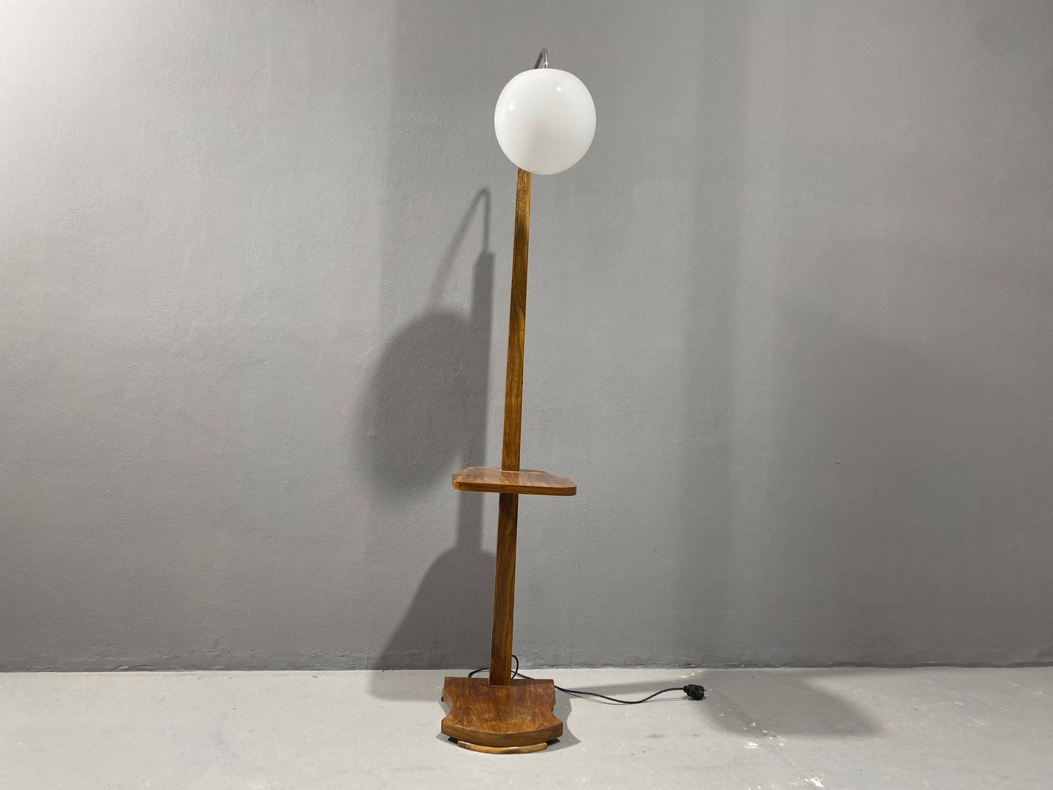 Lampe de sol art déco, années 1930, Tchécoslovaquie