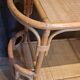 Rolling serving table rattan