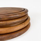 Round solid wood cutting boards