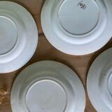 Set of 4 old flat plates in Terre de Fer, Cadiz L&G