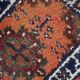Persian carpet hamadan 41cm x 58cm 1970s