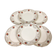 6 flat plates Villeroy and Boch flowers and gold