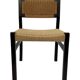 Vintage dining room chairs with papercord seat / 1970 design