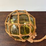 Vintage Bohemian Green Ball Antique Fishing Float
