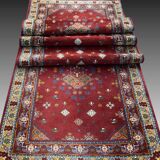 Large Handmade Kairouan Runner Rug: 0.89 X 3.80 Meters