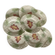 Service of 8 grape barbotine plates SALINS vintage 1970