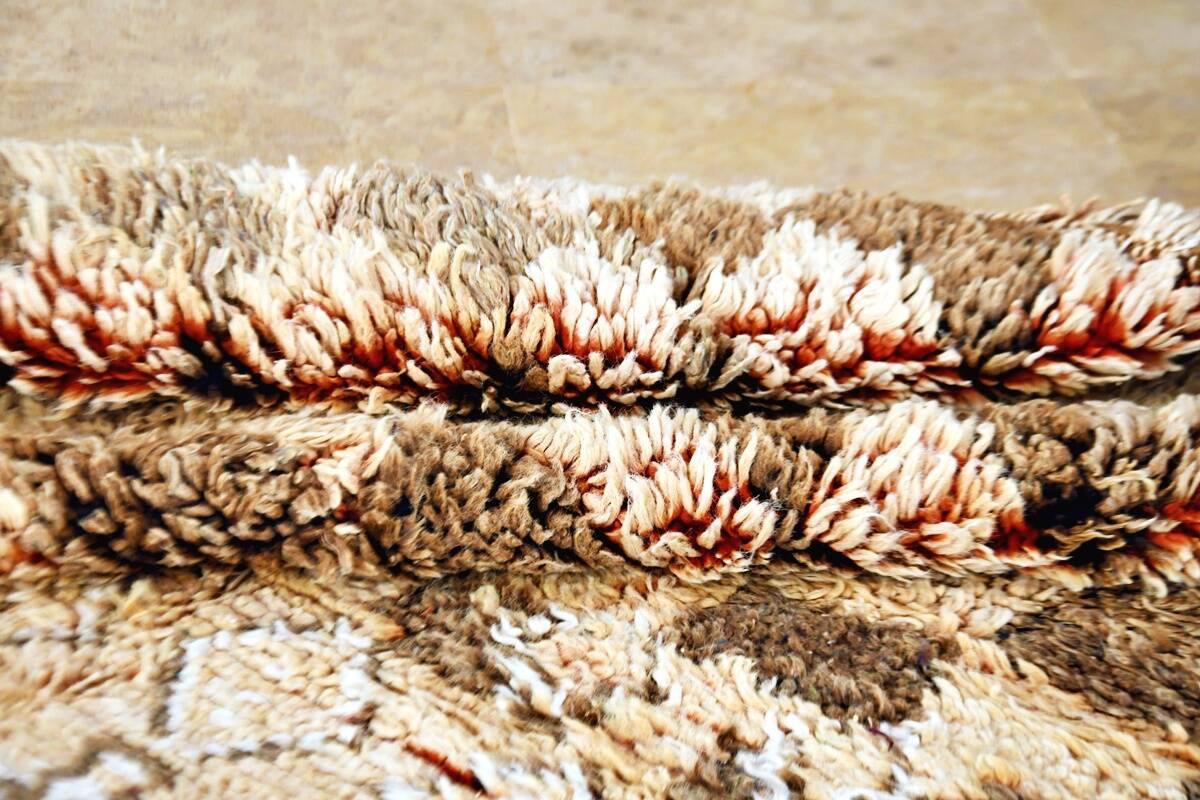 Grand Tapis Marocain Berbère Zemmour Vintage – Laine Fait Main 270x174 Cm Rouge