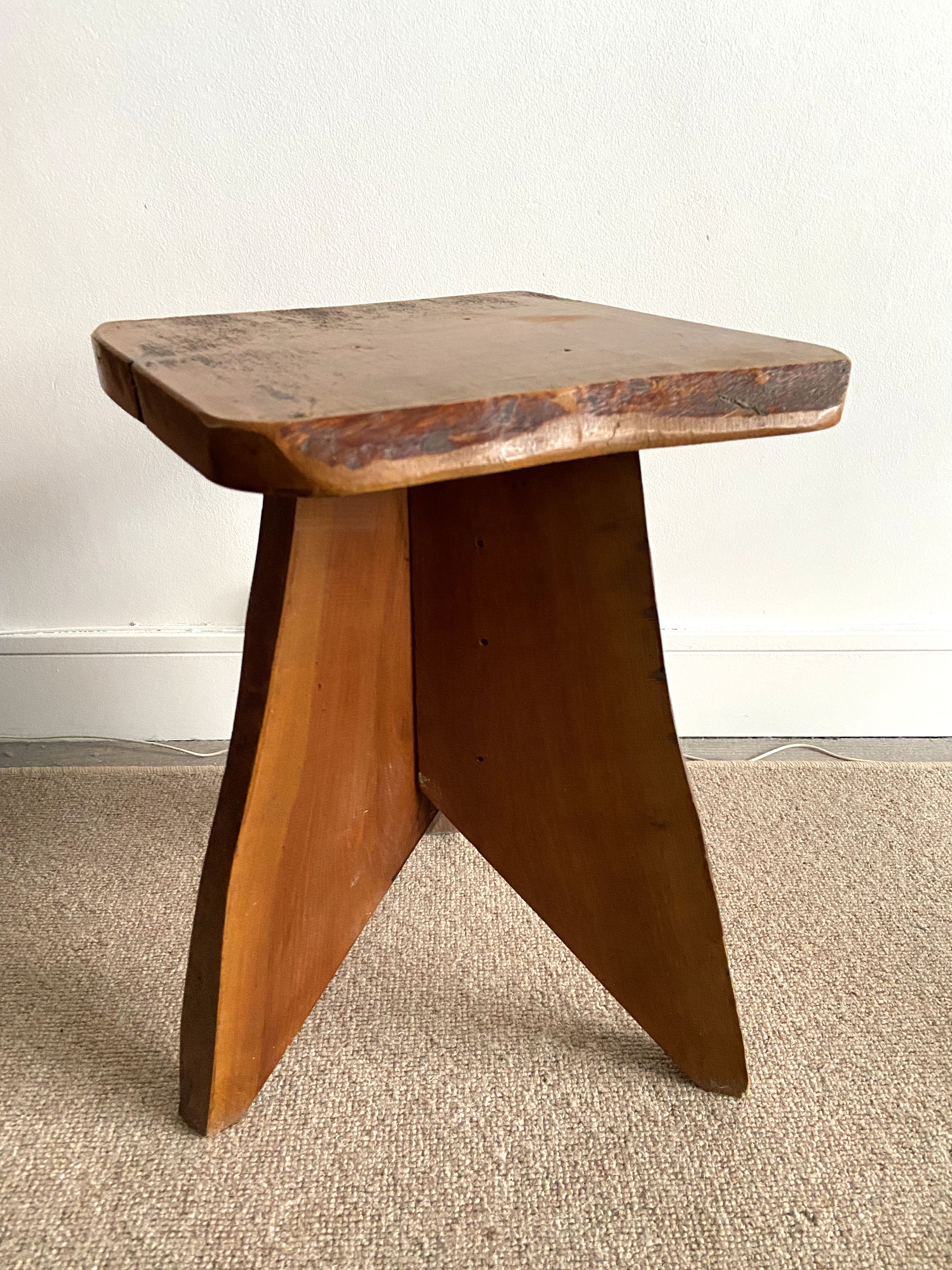 Brutalist tripod stool