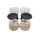 Set Of 4 Art Deco Wine Glasses With Black Base, 1930s