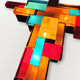Vintage rare glass wall lamp 'Multi color'