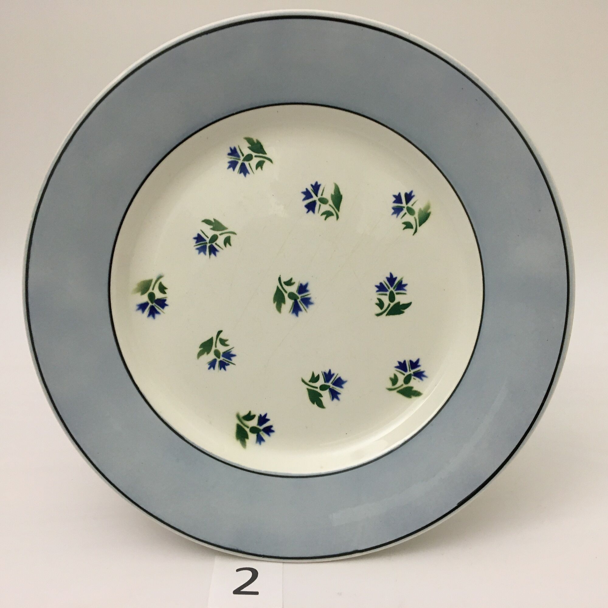 Set of 6 plates flat "digoin sarreguemines" model albe