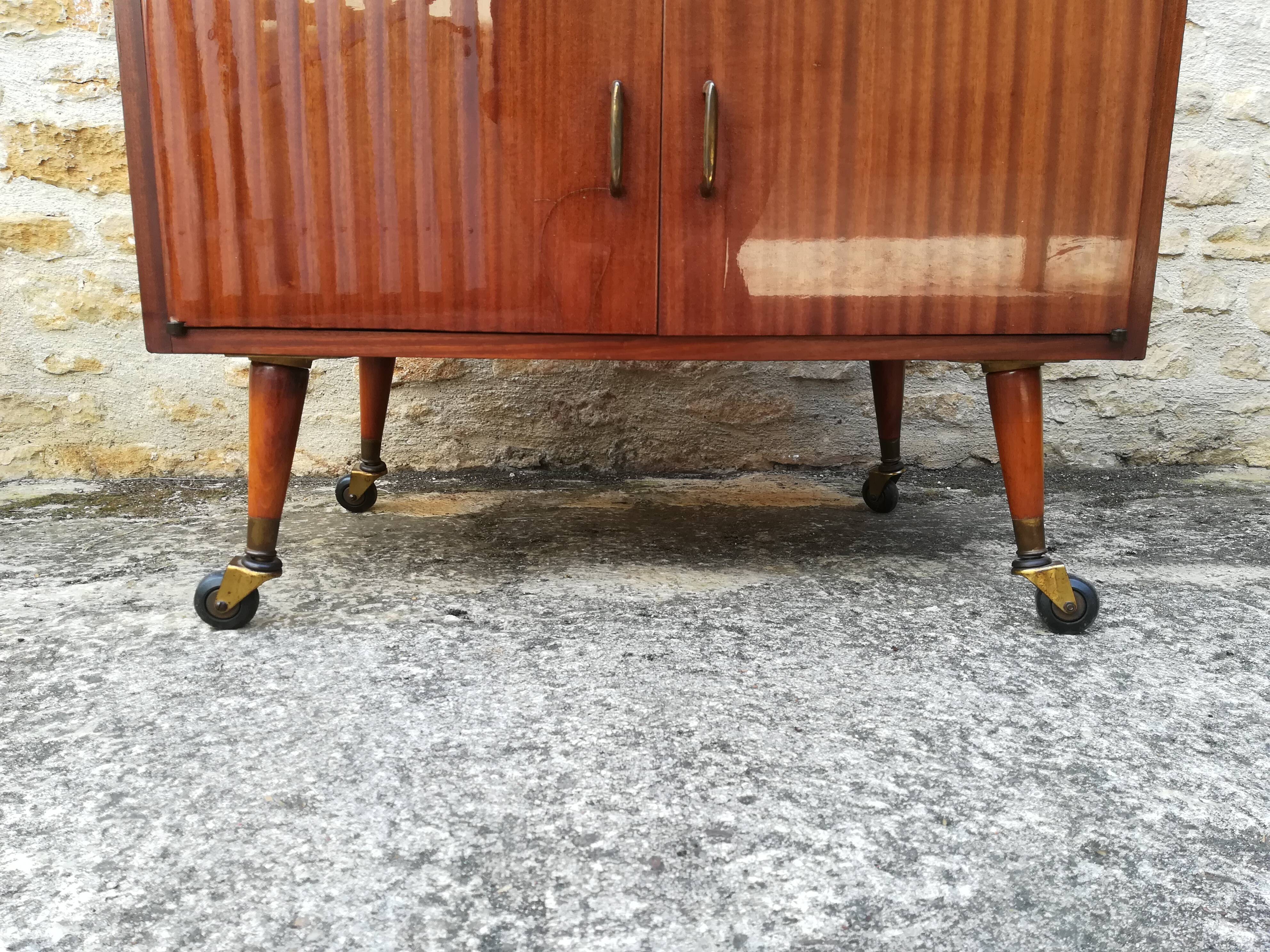 Meuble d'entrée à roulettes vintage