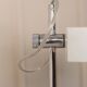 Kaiser Leuchten Table Lamp by Klaus Hempel - white enamelled steel with chrome stem, adjustable mid-century 1960s