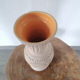 Clear natural terracotta vase decorated ethnic motifs