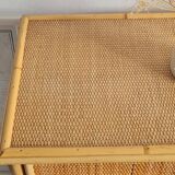 Vintage rattan chest of drawers from the 1970s.