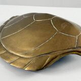 Hollywood Regency, brass turtle sculpture/box, France, 1970s