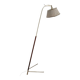Leather-covered floor lamp by FJB Corsini for Metalarte 1950s